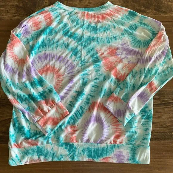 Chicsoul Tie Dye Lounge Set Women's 3XL Top/2XL Pants - Picture 3 of 13